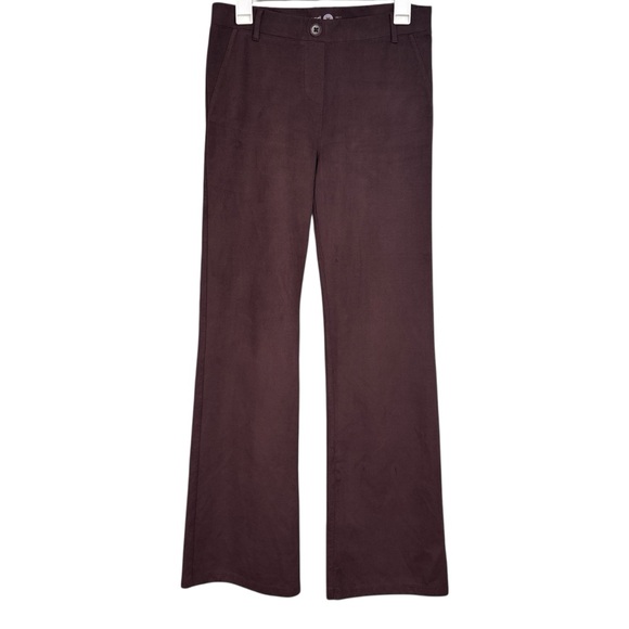 Betabrand Pants - Betabrand Brown Faux Suede Fall Bootcut Stretch Waist Pants Size Medium